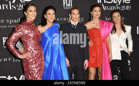 21 octobre 2019, Los Angeles, Californie, USA : 21 octobre 2019 - Hollywood, Californie - Carli Lloyd, Ali Krieger, Ashlyn Harris, Alex Morgan, Kelley O'Hara. 2019 InStyle Awards tenue au Getty Center. Crédit photo : Birdie Thompson/AdMedia (crédit Image : © Birdie Thompson/AdMedia via Zuma sur le fil) Banque D'Images