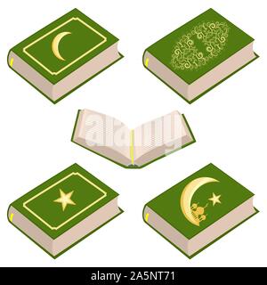 Illustration sur le thème défini différents types de livres, prière de fête vacances Ramadan. Réserve est constituée de prière religieuse collection Ramadan Illustration de Vecteur