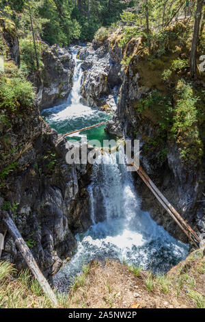 Little Qualicum Falls Provincial Park, l'île de Vancouver, Colombie-Britannique, Canada Banque D'Images