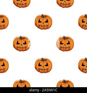 Illustration sur le thème grand motif coloré Halloween, citrouille orange transparent. Une collection est constituée de la citrouille, à l'accessoire Hallowee Illustration de Vecteur