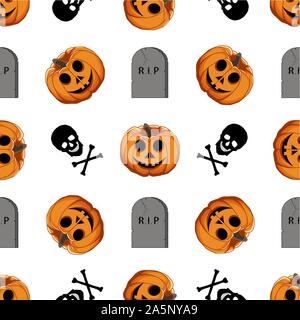Illustration sur le thème grand motif coloré Halloween, citrouille orange transparent. Une collection est constituée de la citrouille, à l'accessoire Hallowee Illustration de Vecteur