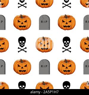 Illustration sur le thème grand motif coloré Halloween, citrouille orange transparent. Une collection est constituée de la citrouille, à l'accessoire Hallowee Illustration de Vecteur