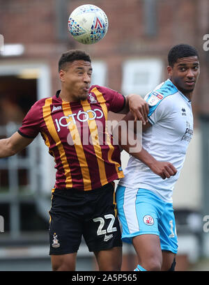 Bradford, Royaume-Uni. 19 octobre 2019 Bradford's Adam Henley au cours de la Sky Bet League Deux match entre Bradford City et Crawley Town à l'énergie Utilita Stadium à Bradford. Des photos au téléobjectif : Crédit / Alamy Live News Banque D'Images