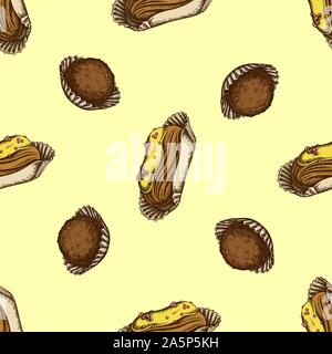 Avec motif transparent de couleur à la main, eclair illustration stock truffes Illustration de Vecteur