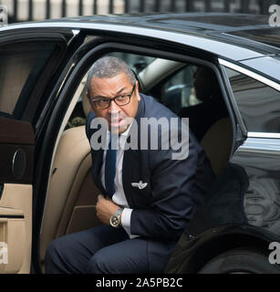 Downing Street, London, UK. 22 octobre 2019. James habilement, président du parti conservateur à Downing Street pour réunion hebdomadaire du cabinet. Credit : Malcolm Park/Alamy Live News. Banque D'Images