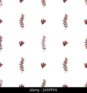 Le brunch de l'automne et les feuilles Orange motif transparente dans un style moderne pour la conception d'impression doodle, papier d'emballage, le textile. Décor floral graphique. Abstract background vector de la nature. Illustration de Vecteur