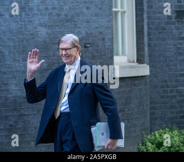 London UK 22 oct.2019, Sir Bill Cash MP Présidente de la Chambre des Communes' Commission de contrôle arrive au 10 Downing Street, London Credit Ian Davidson/Alamy Live News Banque D'Images