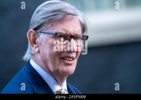 London UK 22 oct.2019, Sir Bill Cash MP quitte une réunion au 10 Downing Street, London Credit Ian Davidson/Alamy Live News Banque D'Images