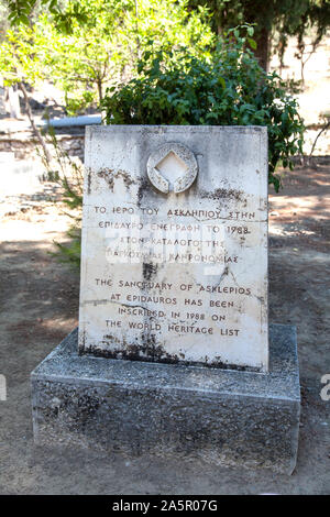 Praxinoscope Théâtre, sanctuaire d'Asclépios à Épidaure, Grèce Banque D'Images