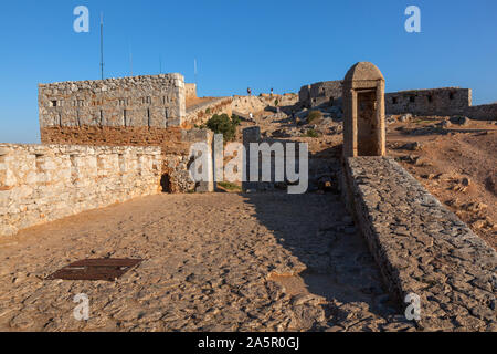 Guérite au château de Palamidi. Nauplie, Grèce Banque D'Images