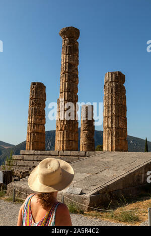 Le Temple d'Apollon,Delphi, Grèce Banque D'Images