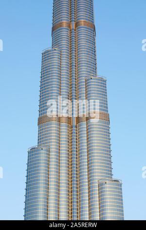 Détail de la Burj Khalifa, Dubai, Émirats Arabes Unis Banque D'Images