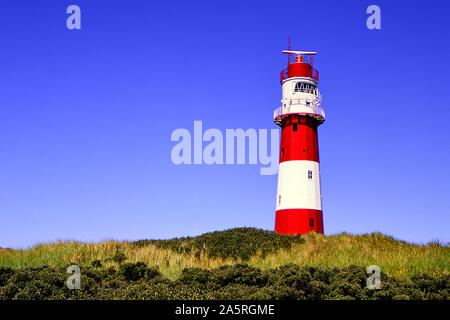 Der elektrische Leuchtturm von der Insel Borkum, Ostfriesische Inseln, Niedersachsen, Bundesrepublik Deutschland Banque D'Images