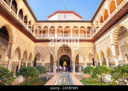 Apartment Doncellas Patio de las La Cour de l'Alcazar de Séville Royal Maidens Alcázar de Séville Séville Séville Espagne Palais Royal andalousie Europe Banque D'Images