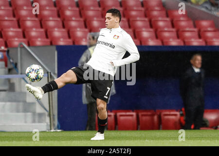 Wanda Stade Metropolitano, Madrid, Espagne. 22 octobre, 2019. Ligue des Champions de football, l'Atlético de Madrid contre Bayer Leverkusen ; Paulinho (Bayer 04 Leverkusen) Pré-match warm-up - usage éditorial : Action Crédit Plus Sport/Alamy Live News Banque D'Images