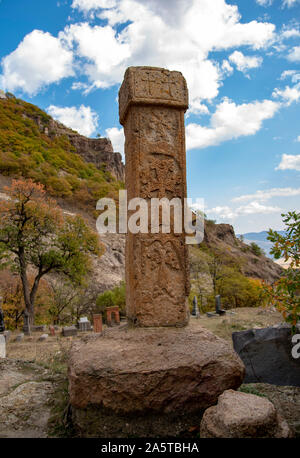 Khatchkar est un type de monuments d'architecture arménienne Banque D'Images