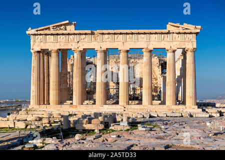 Temple du Parthénon dans Acropole, Athènes, Grèce. Banque D'Images