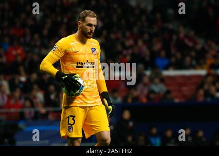 Madrid, Espagne. 22 octobre, 2019. OBLAK PENDANT MATCH ATLETICO DE MADRID CONTRE BAYER LEVERKUSEN AU STADE METROPOLITANO DE WANDA. Mardi, 22 octobre 2019 Credit : CORDON PRESS/Alamy Live News Banque D'Images