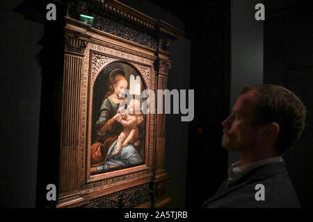 L'EXPOSITION LÉONARD DE VINCI DU LOUVRE PARIS Banque D'Images