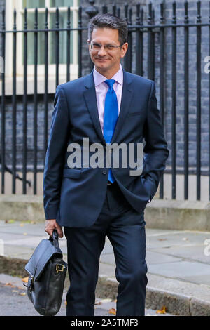 Downing Street, London, UK. 22 Oct 2019 - Steve Baker, président du groupe de recherche européen (GRE), quitte Downing Street après la réunion du Cabinet. Credit : Dinendra Haria/Alamy Live News Banque D'Images