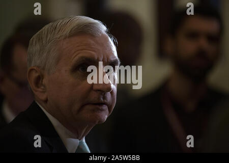 Washington, District de Columbia, Etats-Unis. 22 octobre, 2019. États-unis le sénateur Jack Reed (démocrate du Rhode Island) prend la parole lors du dîner-conférence de presse Politique du Sénat sur la colline du Capitole à Washington, DC, États-Unis, le 22 octobre 2019. Credit : Stefani Reynolds/CNP/ZUMA/Alamy Fil Live News Banque D'Images