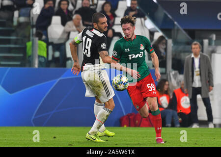 Aleksey Miranchuk (Lokomotiv Moscou) au cours de la Ligue des Champions, match de football entre la Juventus FC Lokomotiv Moscou et de Allianz Stadium sur Octobre 22, 2019 à Turin, Italie. Banque D'Images