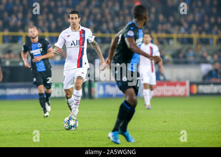 22 octobre 2019 Brugge, Belgium Soccer Club Brugge v PSG , Ligue des Champions , Angel Di Mari de Paris Saint Germain Banque D'Images