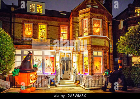 A Haunted Halloween House dans Wandsworth Common London UK Banque D'Images