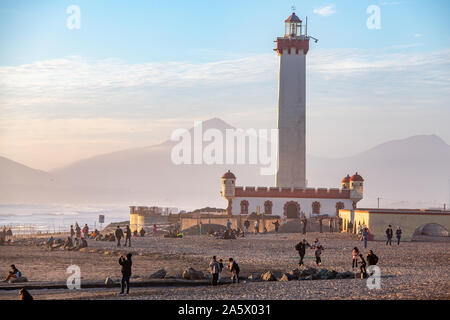 L'emblématique phare monumental de la Serena, La Serena, Chili. Banque D'Images