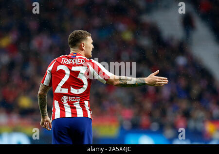 Madrid, Espagne. 22 octobre, 2019. L'Atletico de Madrid Kieran Trippier réagit au cours de l'UEFA Champions League correspondre entre Atletico de Madrid et le Bayern 04 Leverkusen au Wanda Metropolitano de Madrid.(score final ; Atletico de Madrid 1:0 Bayern 04 Leverkusen) Credit : SOPA/Alamy Images Limited Live News Banque D'Images