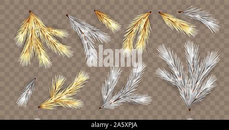 Ensemble de branches de sapin Illustration de Vecteur