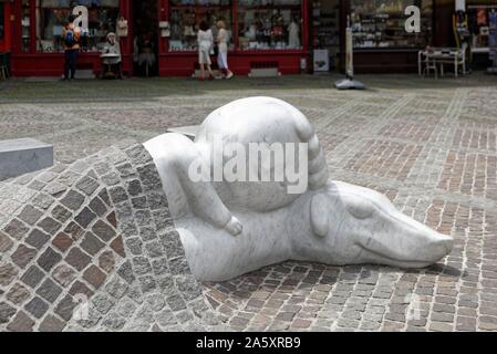 Handschoenmarkt, Nello et Patrache statue, Anvers, Vlaanderen, Belgique Banque D'Images