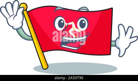 Waving Flag sur l'île de Man Illustration de Vecteur