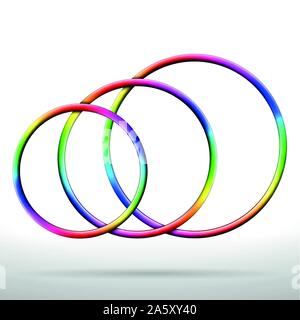 Arc-en-ciel brillant résumé vecteur couleur joints toriques Illustration de Vecteur