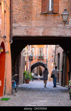 L'Europe, Italie, Emilie-Romagne, Ferrara, Via delle Volte Banque D'Images