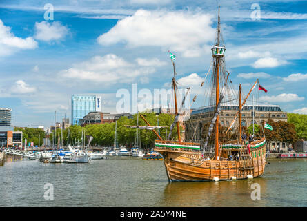 Le Matthew, réplique d'un navire que John Cabot et son équipage a utilisé la voile à Terre-Neuve en 1497, Bristol, Somerset, Angleterre Banque D'Images