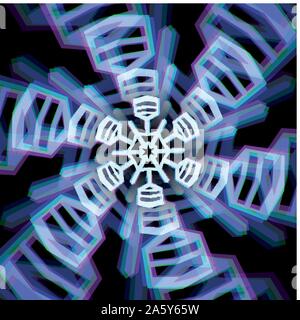 Flocon de neige de Noël signe avec aberrations Illustration de Vecteur