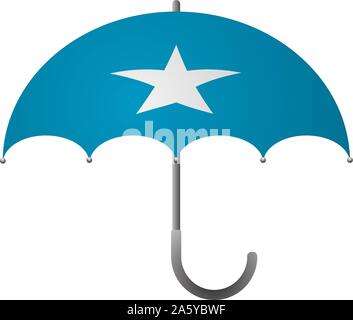 Drapeau somalie parapluie. Concept de sécurité sociale. Drapeau national de Somalie vector illustration Illustration de Vecteur