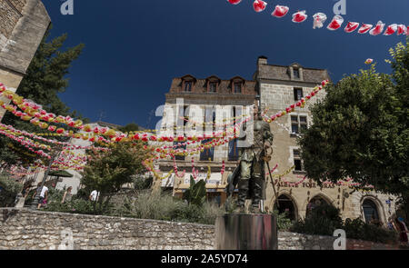 France Bergerac 2018 : La célèbre ville de Bergerac qui produit du vin. Il est connu pour sa vieille ville, bâtiments à colombages et les châteaux qui d Banque D'Images