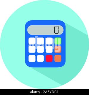 Icône d'une calculatrice dans télévision style. Vector illustration. L'école et les mathématiques concept. Illustration de Vecteur