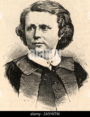 Rosa Bonheur (1822-1899) peintre réaliste français, notamment d'animaux, et sculpteur, né à Bordeaux. La gravure. Banque D'Images