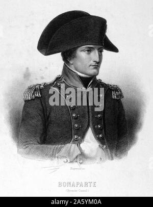 Napoléon Bonaparte (1769-1821) : Premier Consul . La gravure. Banque D'Images