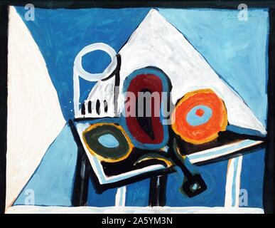 L'Aubergine par Pablo Picasso (1881-1973) un peintre espagnol, sculpteur, graveur, céramiste, décorateur, poète et dramaturge, qui a passé la plus grande partie f sa vie adulte en France. Banque D'Images