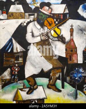 Le Fiddler (huile sur toile) par Marc Chagall (1887-1985) un Litvak-French artiste. Le critique d'art Robert Hughes visés à Chagall comme "la quintessence de l'artiste juif du xxe siècle'. Banque D'Images