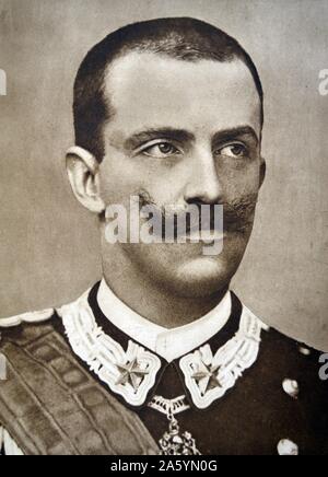 Victor Emmanuel III était un membre de la Maison de Savoie et le roi de l'Italie. Banque D'Images