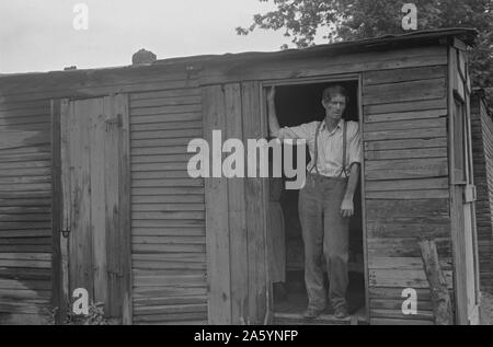 Habitants de Circleville's "Hooverville", centre de l'Ohio. L'été 1938. Banque D'Images