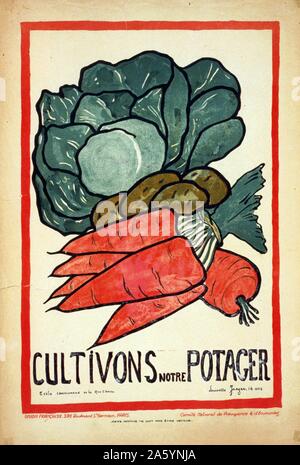 Cultivons notre potager poster publié par Comité national de prévoyance et d'économies. Publié le Comité National de Prévoyance et d'Économies, [1916] Photo de carottes, de choux et de pommes de terre. Traduction du titre : cultivons un 'jardin de la victoire. "D'un groupe d'affiches conçues par les enfants de l'école et d'autres, dont certains marqués 'Affiche composée par les enfants de France pour la prévoyance et les économies." Banque D'Images