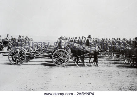 WW1 artillerie russe sur le front de l'Est, à partir de 1914 photographie vintage Banque D'Images