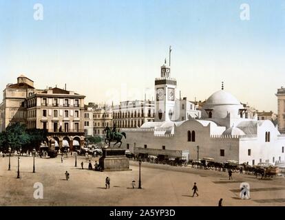 Government place, Alger, Algérie, 1899. Banque D'Images