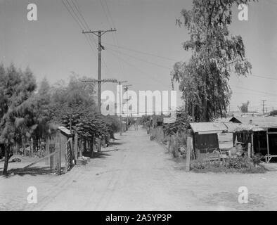 Bidonvilles de Brawley. Les travailleurs de terrain mexicain. Imperial Valley, California par Dorothea Lange 1895-1965, en date du 1936 Banque D'Images